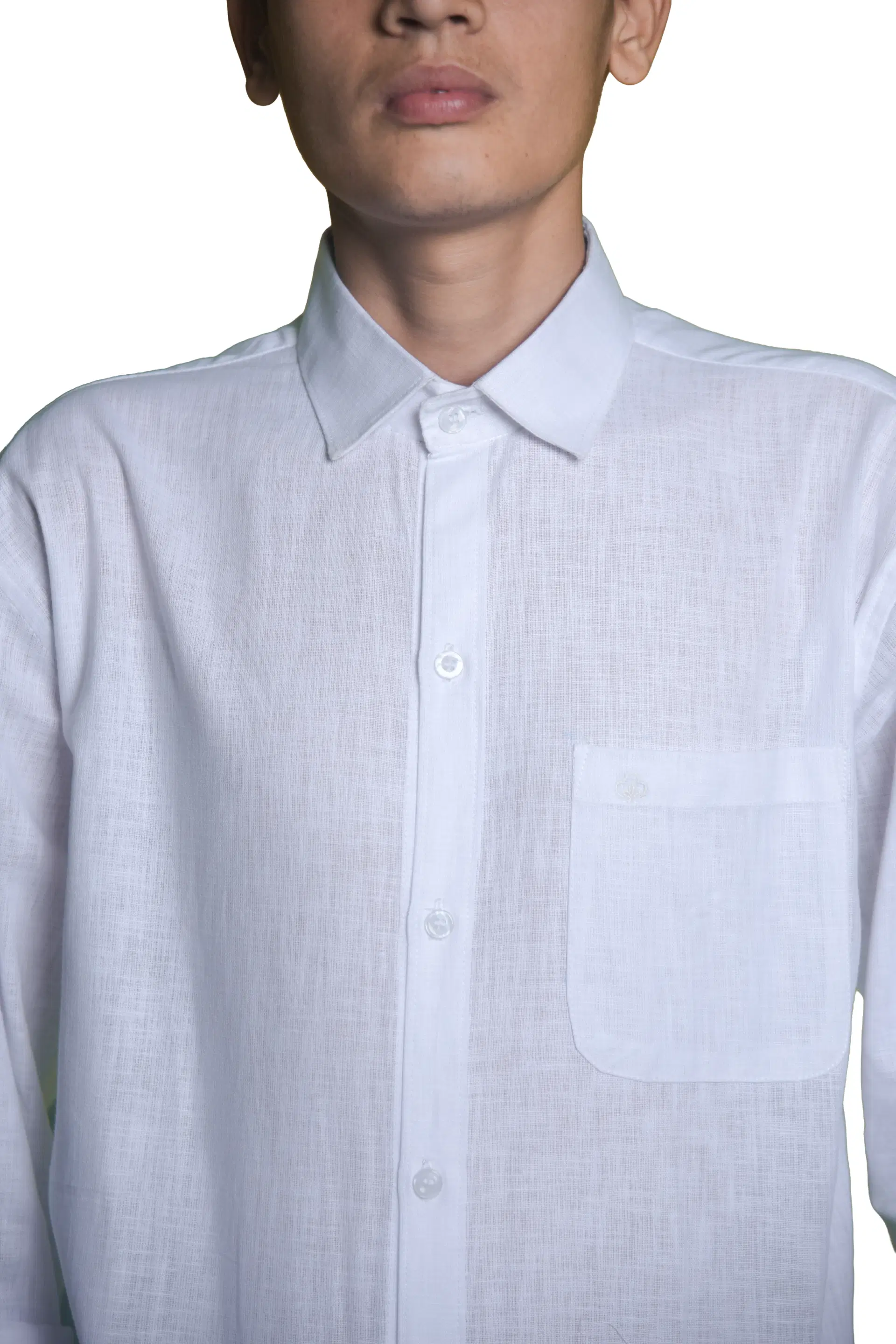 Drimcot Men’s Classic White LinenShirt – Breathable-L